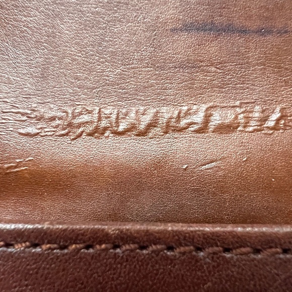 Gianni Conti Crossbody Bag Leather Flap Brown Small Long Strap Magnetic Snap - Picture 8 of 8